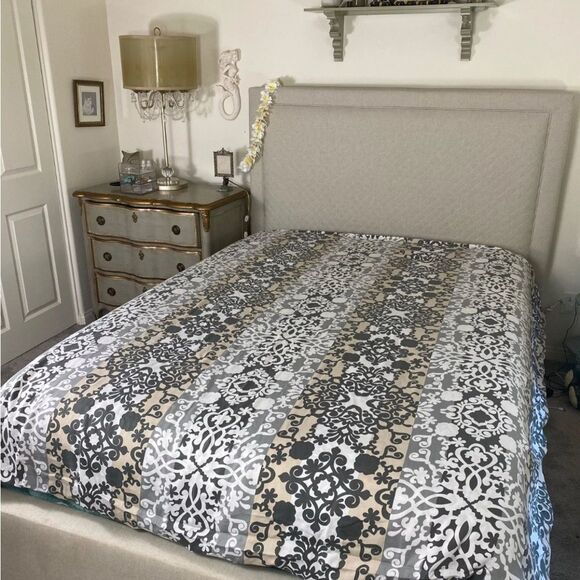 IKEA Black and Cream Patterned Boho Duvet Cover - Picture 1 of 2